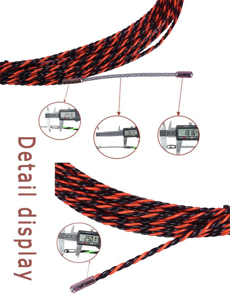 6mm/30m Black and Green Three-Core Nylon Cable Wires Puller