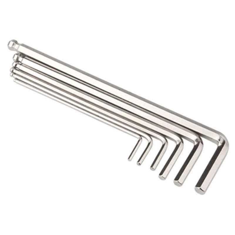 High Precision Cr-V Ball Point L Shape Hex Allen Key 1.5mm 2mm 3mm 5mm