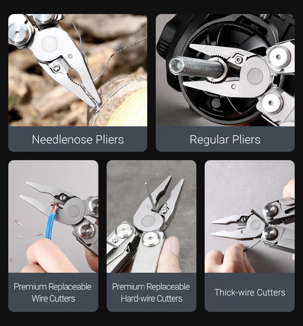 Nextool New Stainless Steel Pliers Outdoor Multitool with 16 Functions