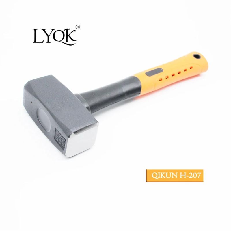 H-206 Construction Hardware Hand Tools Plastic Coated Handle German Type Stoning Stone Hammer