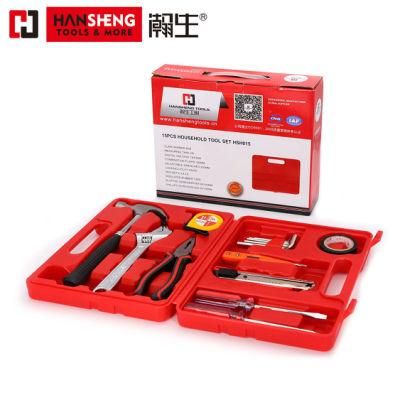 Professional Tools, Plastic Toolbox, Combination, Set, Gift Tools, Made of Carbon Steel, CRV, Polish, Pliers, Wire Clamp, Hammer, Wrench, Snips