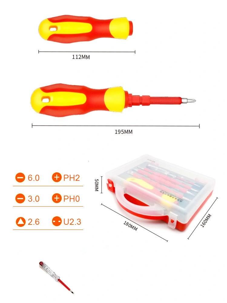 5 in 1 Insulated Multifunctional Dual Purpose Screwdriver with Electric Pen with Magnetoelectric Insulated Screwdriver Tool Set