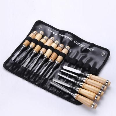 Professional 12PCS/Set Manual Wood Carving Hand Chisel Tool Set