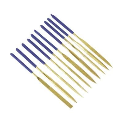 140mm 10 PCS Titanium Coated Diamond Needle File Set