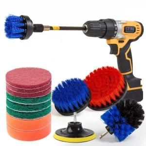 Drill Brush Attachments Set&Scrub Pads &amp; Spongepower Scrubber Brush with Extend Long Attachment