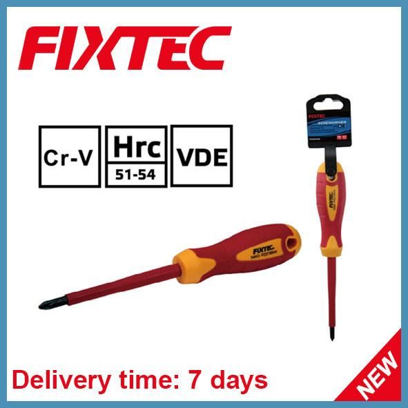 Fixtec Safety CRV Pozidriv/Slotted /Phillips Insulated Screwdriver