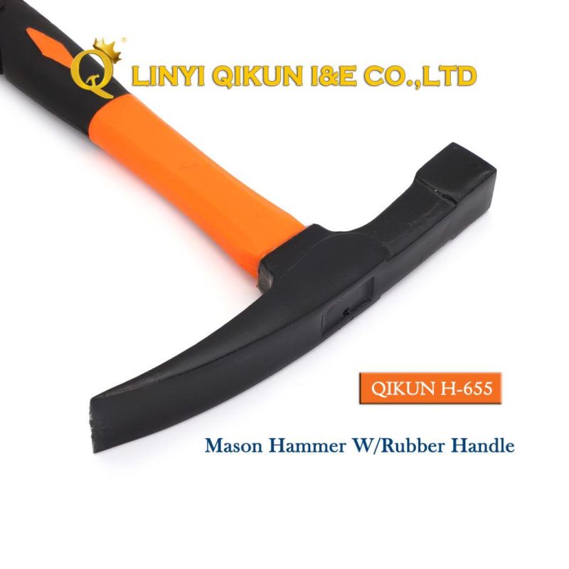 H-655 Construction Hardware Hand Tools Mason Hammer with Plastic Coated Handle