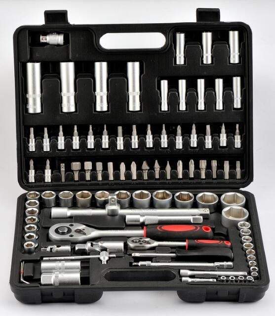 94PCS Chrome Vanadium Socket Set 1/2" 1/4" Professional Car Repair Tools Hand Tool Kit