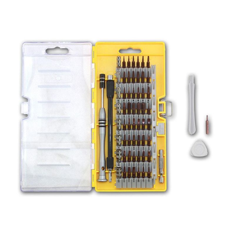 63 in One Multi-Function Toolbox Screw Driver Mechanic Hand Kit Box Set Hardware Drill Repair Cordless Screwdriver Tools for Computer Host Camera Repair