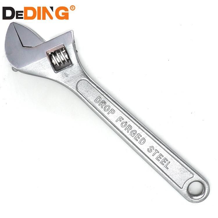 PVC Handle Thread Steel Chrome Plated Adjustable Wrench