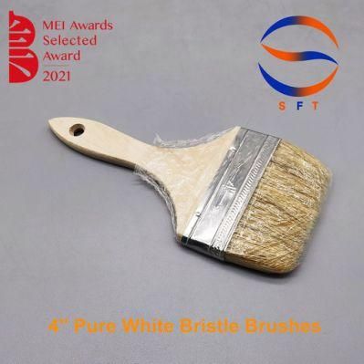 4&prime;&prime; Pure White Bristle Brushes for Fiberglass Plastic Polymer Factory