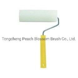 2020 Hot Sale White Polyester Fiber Roller Yellow Plastic Paint Roller Brush for Decoration