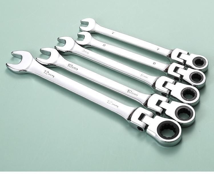 Double-Headed Dual-Use Shaking Head Ratchet Plum Open-End Wrench Handtools