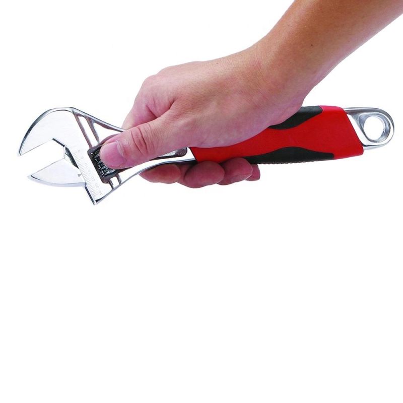 Best Selling Adjustable Spanner with 2-Color Rubber Handle Adjustable Wrench