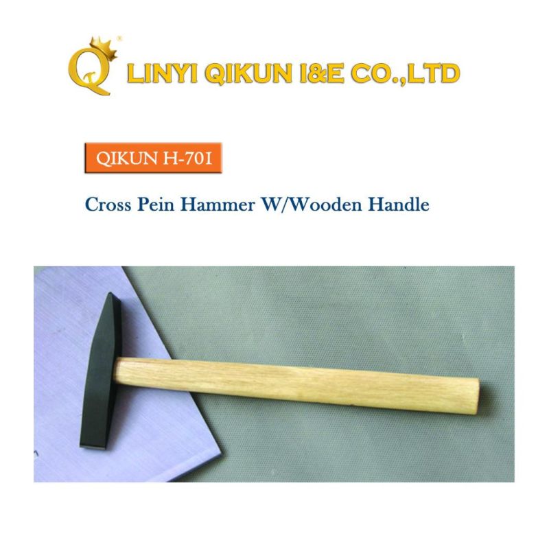 H-602 Construction Hardware Hand Tools Hard Wood Handle Flat Tail Inspection Hammer