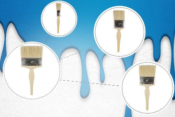 Professional Wall Brush with Natural Bristle Paintbrush Made in China