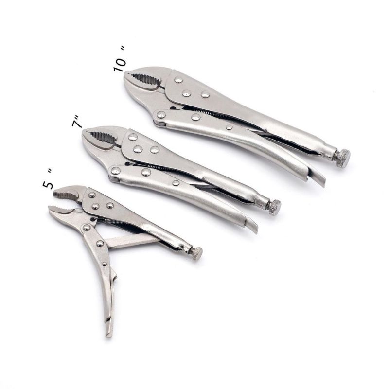 20", High Carbon Steel, Nickel Plated, Chrome Plated, Straight Jaw, Curved Jaw, Round Jaw, Locking Pliers, Chain Type Locking Pliers