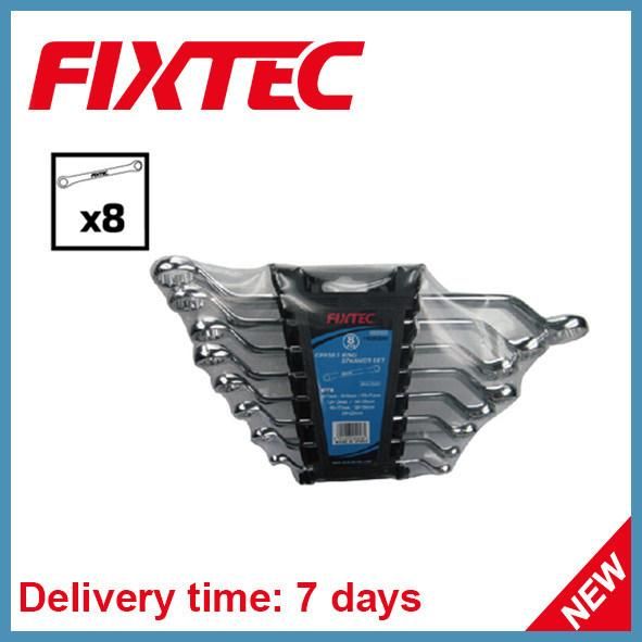 Fixtec 8PCS CRV Double Offset Ring Spanner Set