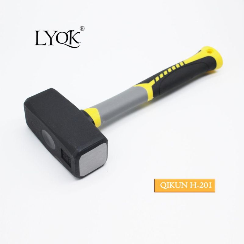 H-200 Construction Hardware Hand Tools Plastic Coated Handle German Type Stoning Stone Hammer