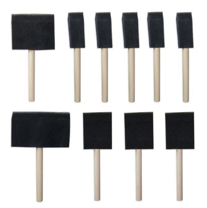 Foam Sponge Wood Handle Paint Brush Set