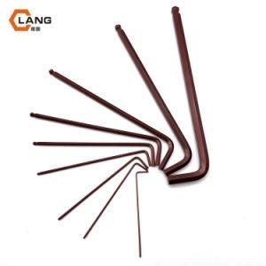 9PCS S2 Copper Plated 1.5-10mm Ball End L Type Allen Key