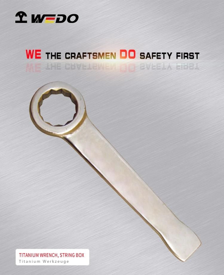 WEDO Titanium Spanner Striking Box Wrench Non-Magnetic Rust-Proof Corrosion Resistan Slogging Ring Wrench