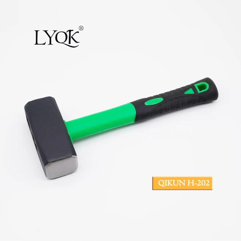 H-202 Construction Hardware Hand Tools Plastic Coated Handle German Type Stoning Stone Hammer