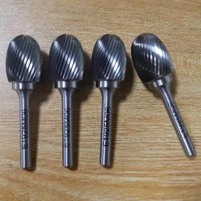 Single Cut Oval Shape Tungsten Carbide Burrs SE Type