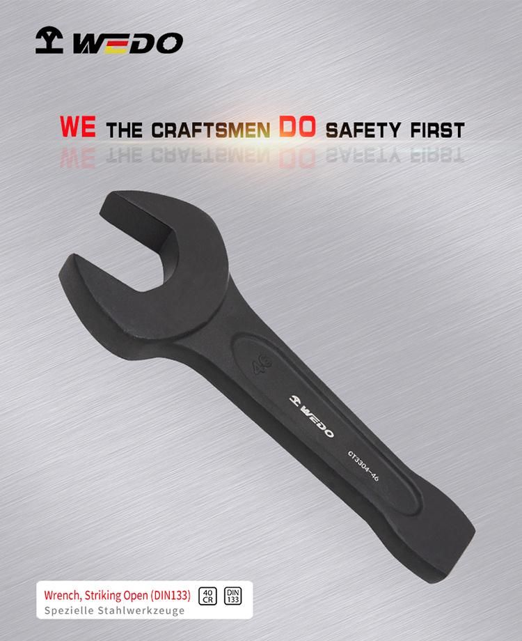 WEDO Striking Open Wrench Strong Torque Labor Saving Black-Spray on Surface 40cr Slogging Open Spanner