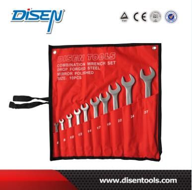 10PCS Matt Finish Open End Wrench Tool Set