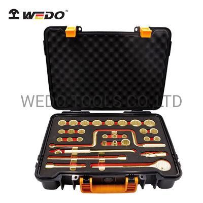 Wedo Aluminium Bronze Non-Sparking 1/2&quot; Dr. Socket Set of 32PCS