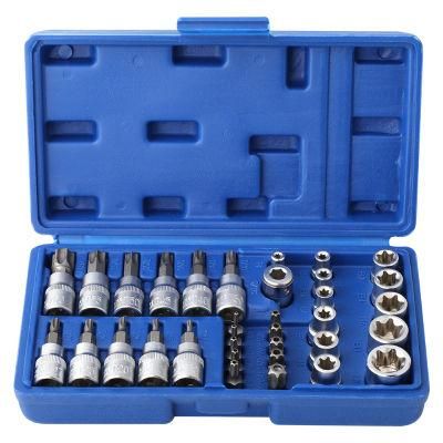 34PCS Professional E Socket Bits Tool Set Tool Kit (FY1034A)