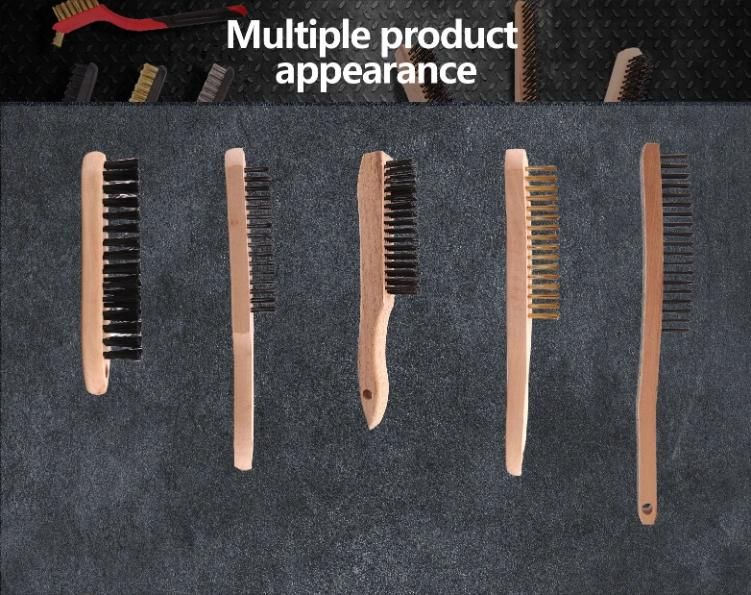 Wire Brush 5*16 European Style Heavy Light Household Cleaning Tool Steel Wire Brush Wooden Handle