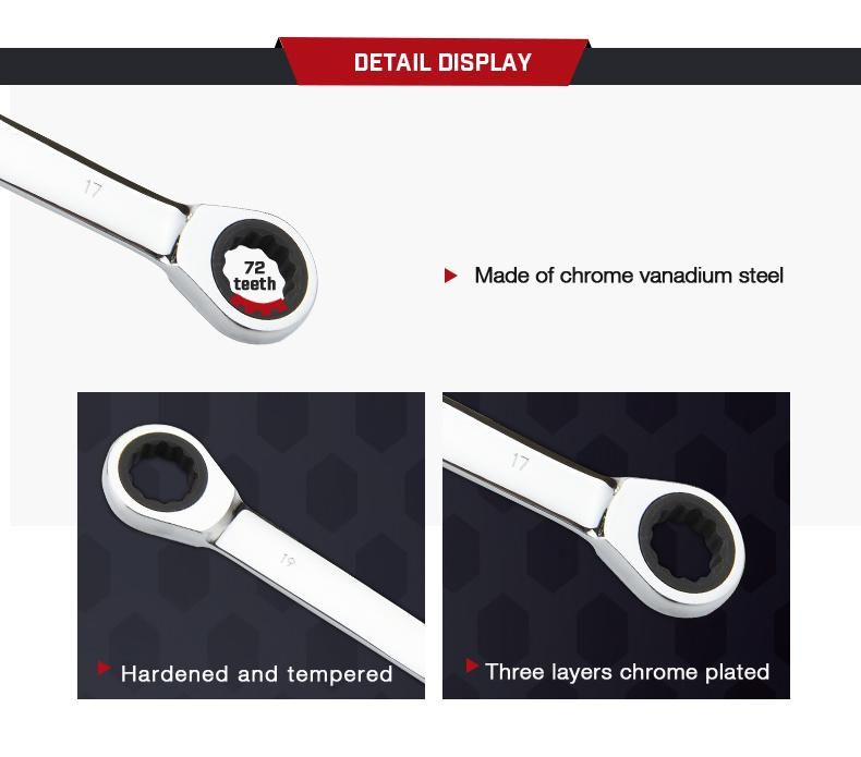 Fast Double-Headed Ratchet Spanner Universal Tool Torx Wrench Auto Repair Maintenance Hardware