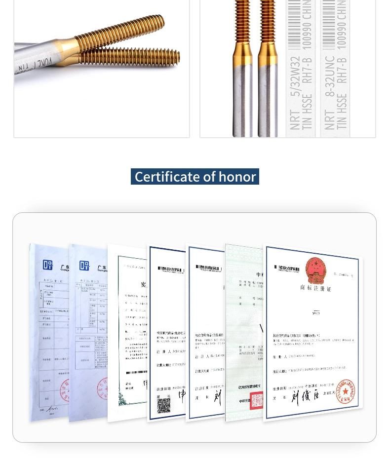 Hsse-M42 JIS with Tin Forming Taps W 1/8 5/32 3/16 7/32 1/4 5/16 3/8 7/16 1/2 Machine Screw Thread Tap