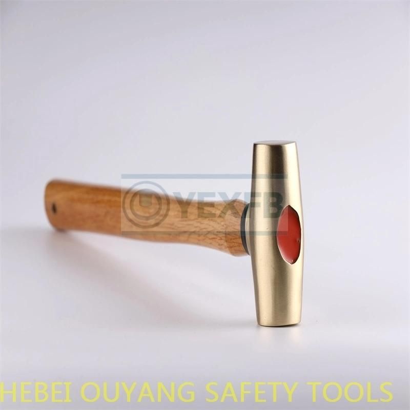 Brass Mallet Hammer, Wooden Handle, 3 Lb, 360mm Long