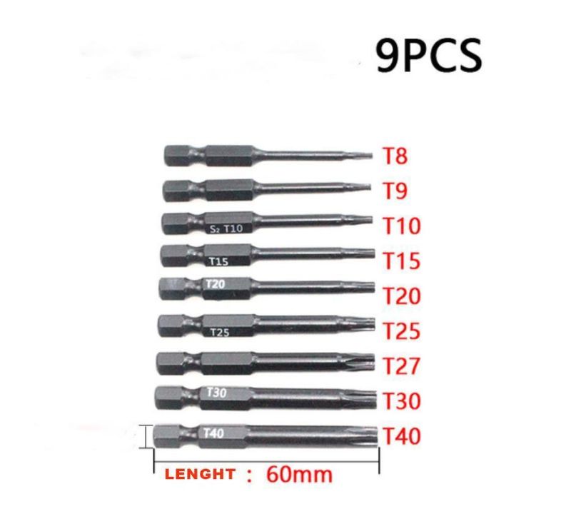 Hollow Plum Blossom Extended S2 Bits Hexagon Shank Screwdriver Bit Screwdriver Set