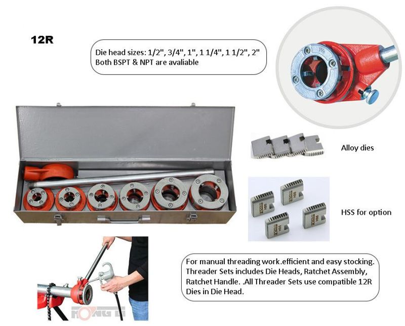 Manual Ratchet Threader 1/2" -2" for Pipe Threading