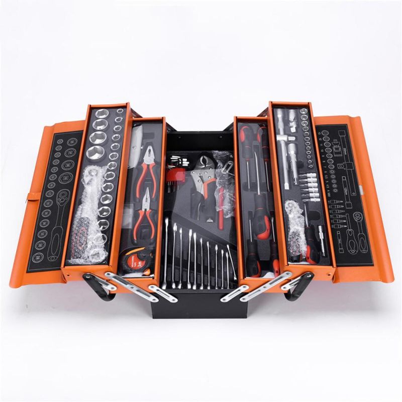 Universal Suitcase Cross Border Hardware Toolbox Set 85 Iron Box Tools Ratchet Wrench Pliers Set