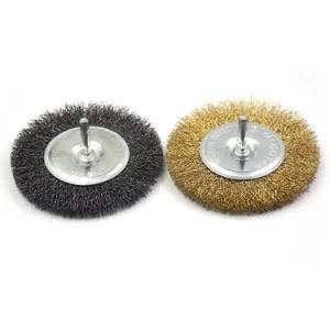 Radial Brass Wire Wheel Polishing Brushes with Shank for Drill