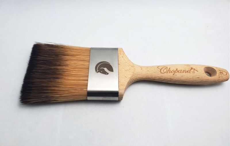 Polyester Angle Paint Brush with Wood handle Brush Set