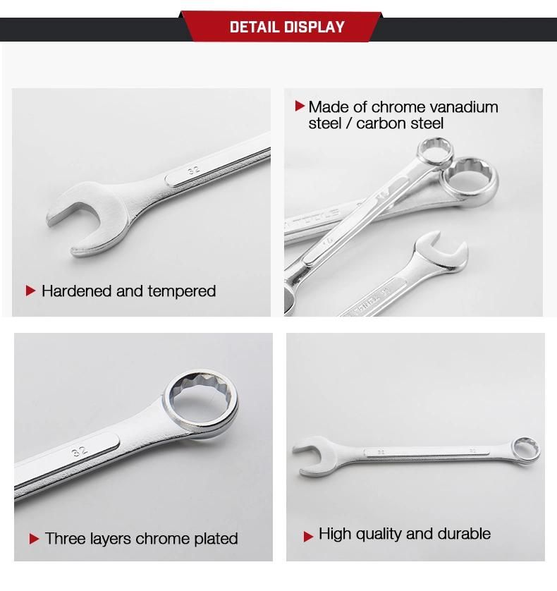 Competitive Price Rised Panel Heads Polished Combination Wrench