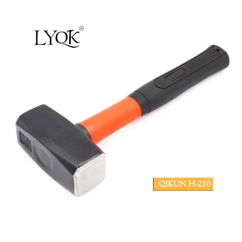 H-210 Construction Hardware Hand Tools Plastic Coated Handle German Type Stoning Stone Hammer