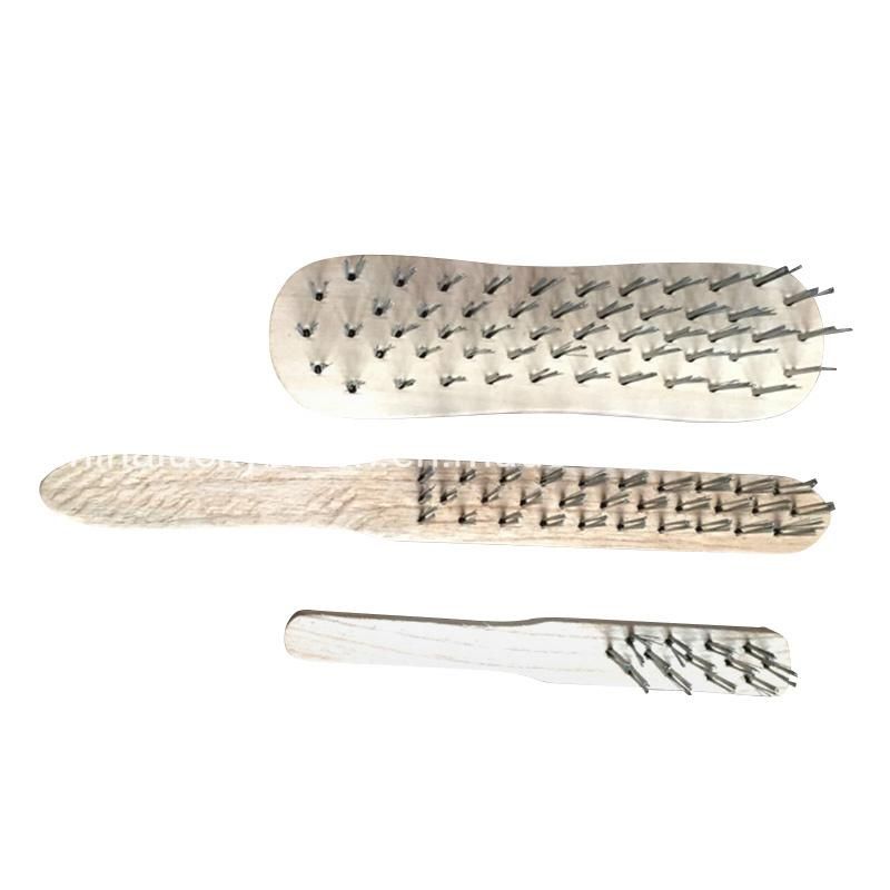 Wooden Handle Steel Wire Brush /Wood Base Stainless Steel Wire Handle Brush Wire Rust Removal Brush (YY-386)