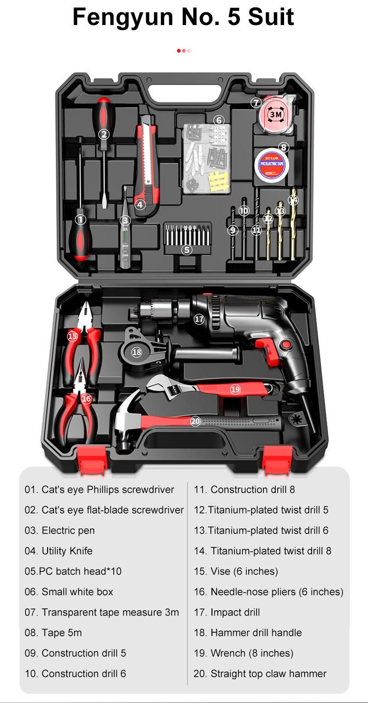 Hand Tool Set Power Drill Tools