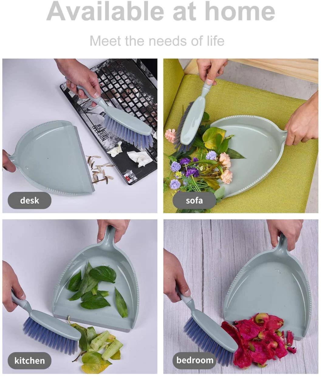 Plastic Dustpan Brush Set Mini Broom and Dustpan Cleaning Hand Tool Kit for Home Kitchen Office Car