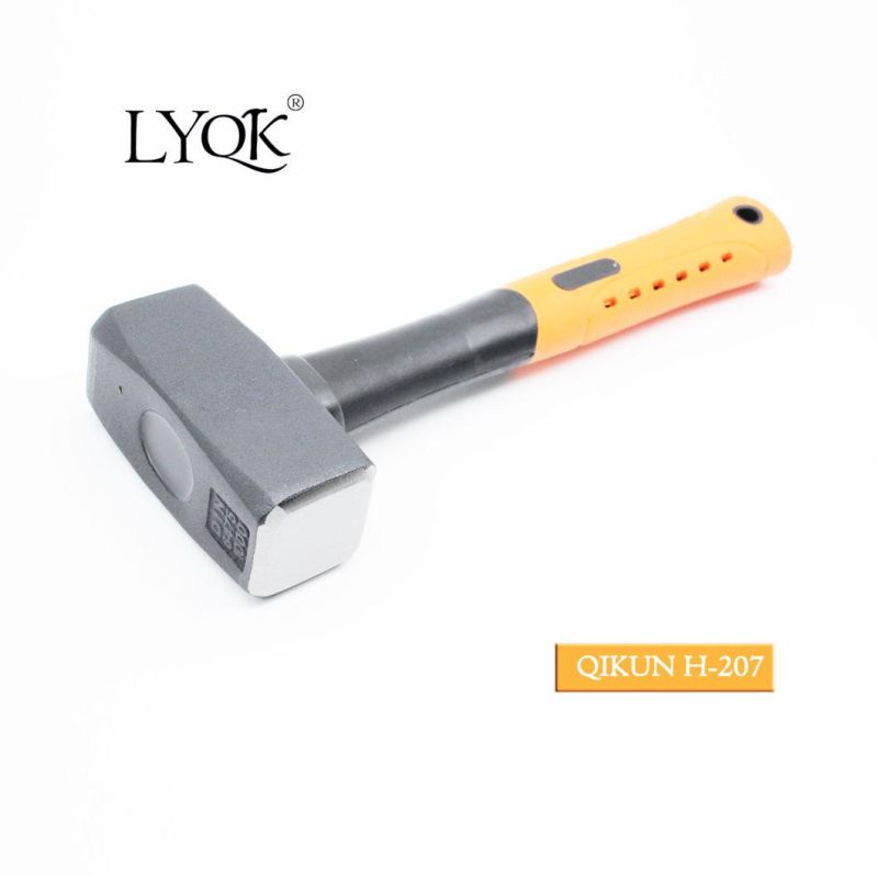 H-205 Construction Hardware Hand Tools Plastic Coated Handle German Type Stoning Stone Hammer