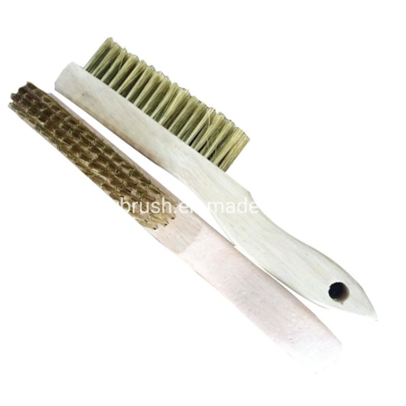 Wooden Handle Steel Wire Brush /Wood Base Stainless Steel Wire Handle Brush Wire Rust Removal Brush (YY-386)