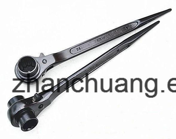 Plastic Handle Chrome Plated CRV Socket Ratchet Wrench