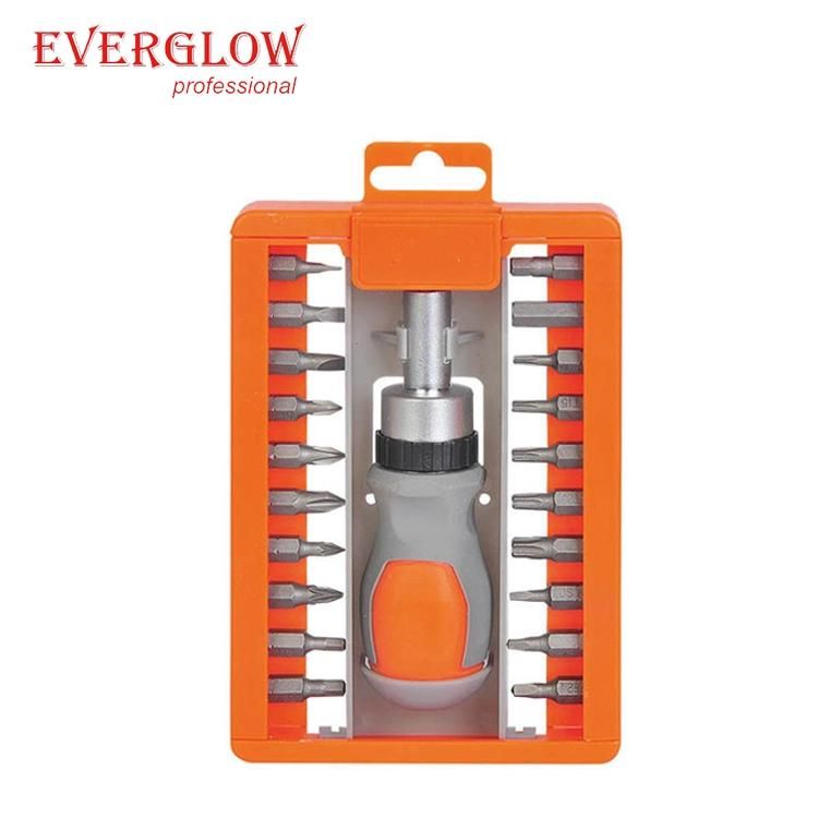 21PC Stubby Ratchet Screwdriver Set